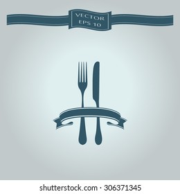 fork and knife - illustration