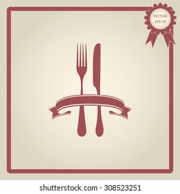 fork and knife - illustration