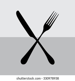fork and knife - illustration 