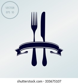 fork and knife - illustration 