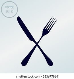 fork and knife - illustration 