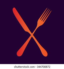 fork and knife - illustration