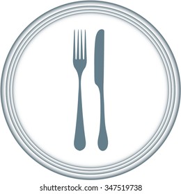 fork and knife - illustration 