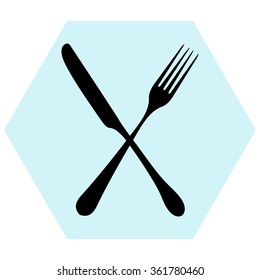 fork and knife - illustration 