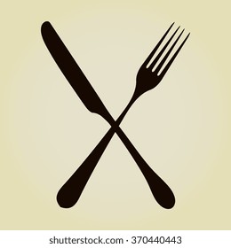 fork and knife - illustration 