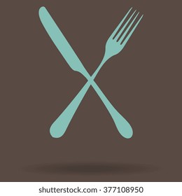 fork and knife - illustration 
