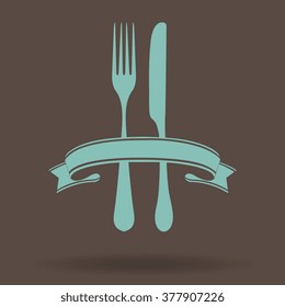 fork and knife - illustration 