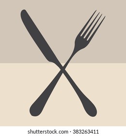 fork and knife - illustration 
