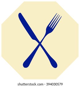 fork and knife - illustration 