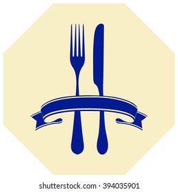 fork and knife - illustration 