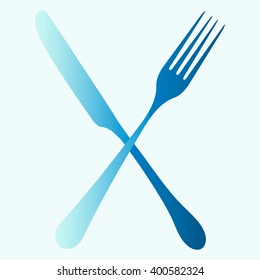 fork and knife - illustration 