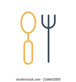 Fork and knife Isolated Vector icon which can easily modify or edit

