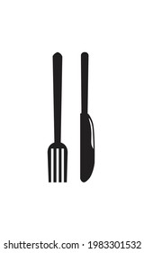 fork and knife. kitchen utensils icon on white background