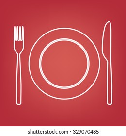 Fork and Knife line Icons