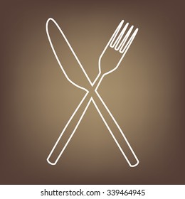 Fork and Knife line Icons