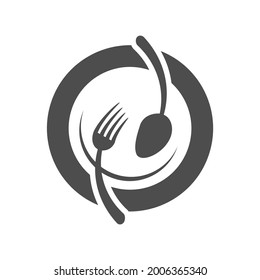 Fork and knife. linear icon. Lines with editable strokes