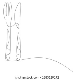 Fork and knife on white background vector illustration