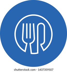 Fork And Knife Outline Icon