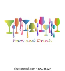 fork knife pattern icon dinner greeting decoration