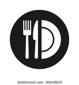 fork knife plate