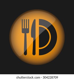 fork knife plate