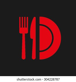 fork knife plate