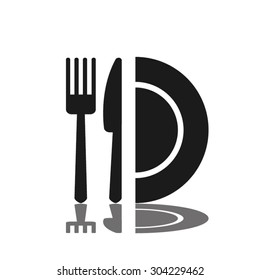 fork knife plate