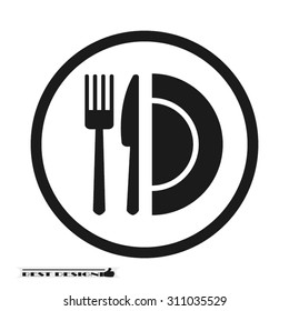 fork knife plate