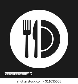 fork knife plate