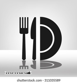 fork knife plate