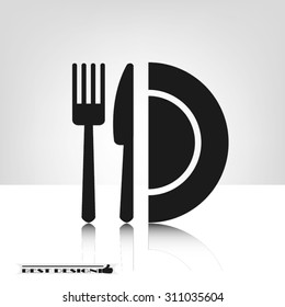 fork knife plate