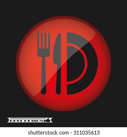 fork knife plate