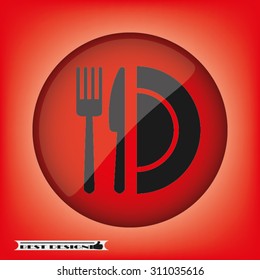fork knife plate