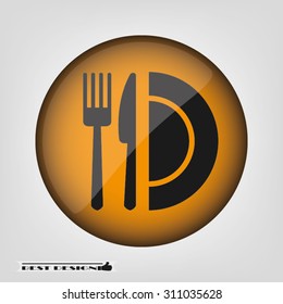 fork knife plate