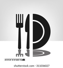 fork knife plate
