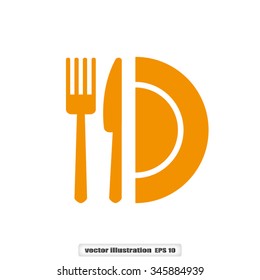 fork knife plate