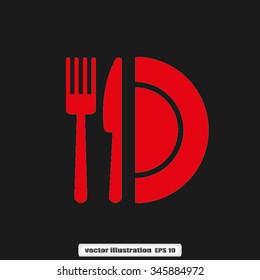 fork knife plate