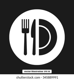 fork knife plate