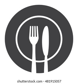 Fork Knife Plate Icon Vector Design Stock Vector (Royalty Free ...