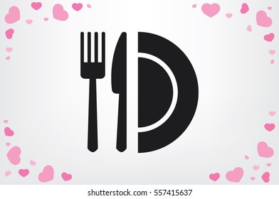 fork knife plate icon vector illustration eps10.