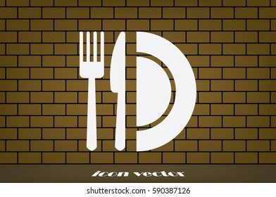 fork knife plate icon vector illustration.