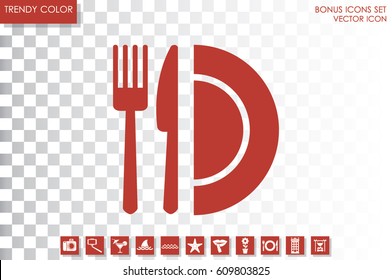 fork knife plate icon vector illustration eps10.