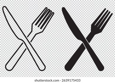 Fork, knife, plate. Menu symbol. Restaurant icon. Food, plate, fork, knife, cutlery icon set. Vector EPS 10