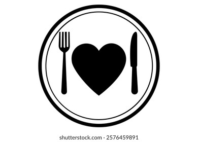 Fork, knife, plate and spoon icon vector illustration
