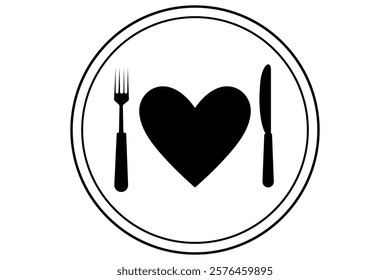 Fork, knife, plate and spoon icon vector illustration
