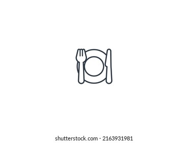 Fork and Knife with Plate vector isolated icon. Emoji illustration. Fork and Knife with Plate vector emoticon