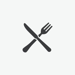 叉子和刀餐厅图标