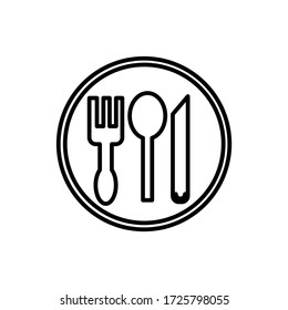 Icono del restaurante de horquilla y bife