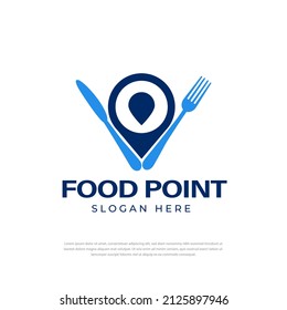 Fork Knife Restaurant Logo Point Icon Stock Vector (Royalty Free ...