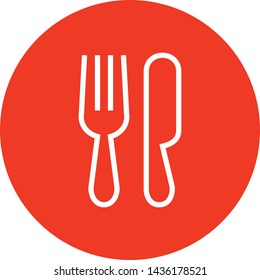 Fork Knife Restaurant Outline Icon